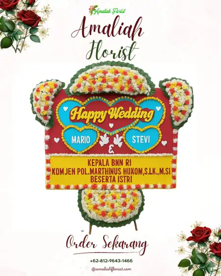 Papan Bunga Pernikahan Boncong